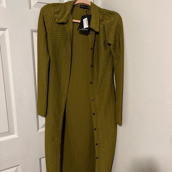 Never worn PLT Dress Olive Green - Picture 2 of 4